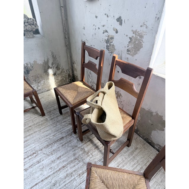 Rustic Oak Chairs from De Puydt, Belgium, 1970s, Set of 4 For Sale - Image 15 of 18