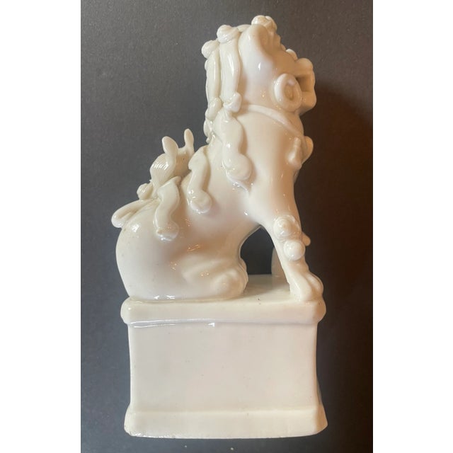 Early 20th Century Vintage Blanc De Chine Fu Dog For Sale - Image 4 of 7