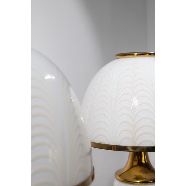 Murano Glass Table Lamps by F. Fabbian for Mazzega, 1970s, Set of 2 For Sale - Image 10 of 12