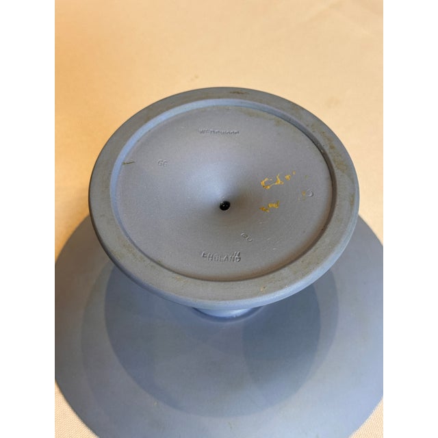 Vintage Wedgwood Pale Blue Jasperware Sacrifice Collection – Pedestal Candy Bowl, C. 1950s For Sale In Miami - Image 6 of 7