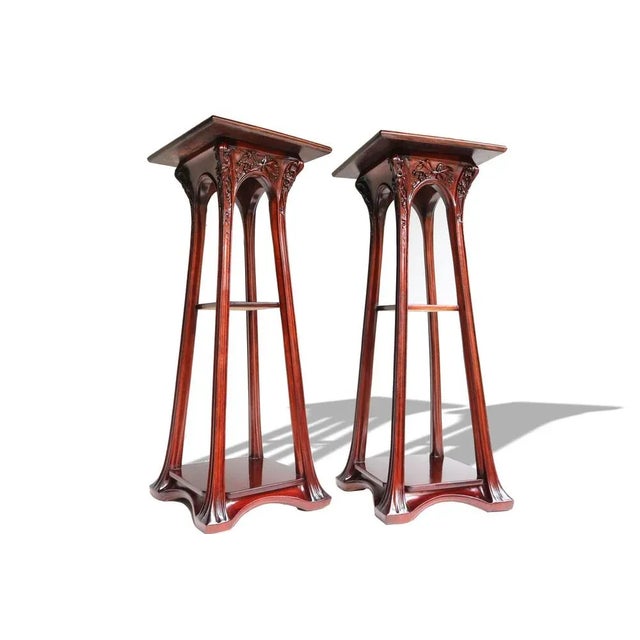 Art Nouveau Plant Stands / Pedestals by Louis Majorelle, France, 1907, Set of 2 For Sale - Image 13 of 13