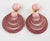 Contemporary Cilea Paris Powder Pink Resin Clip Earrings Dangle Multi-Rings For Sale - Image 3 of 9