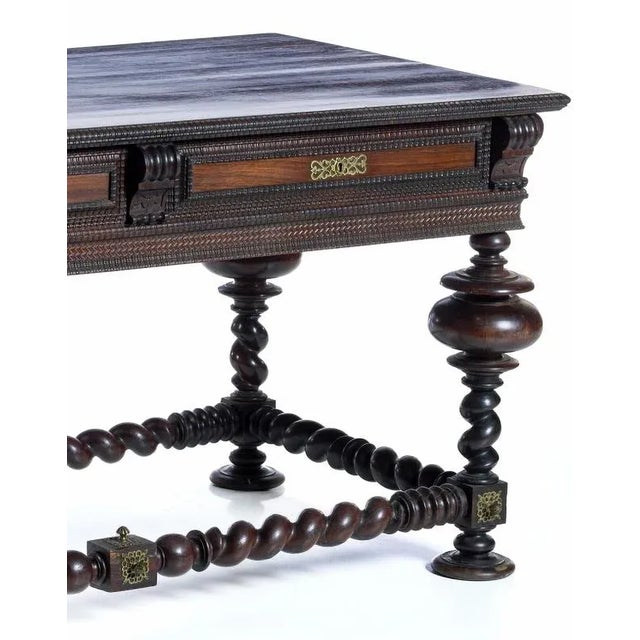 19th Century Portuguese Table in Rosewood For Sale - Image 3 of 6