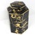 Ceramic Hexagonal Black & Gold Ceramic Lidded Jar For Sale - Image 7 of 8