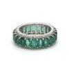 Real emerald octagon diamond eternity band ring gold Natural emerald cut emerald diamond ring gold Real emerald cut...