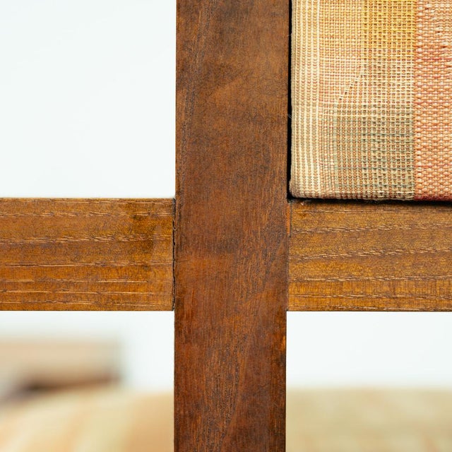 1980s Dutch Handmade Pearwood Vis-a-Vis Bench in the style of Mackingtosh, 1984 For Sale - Image 5 of 18