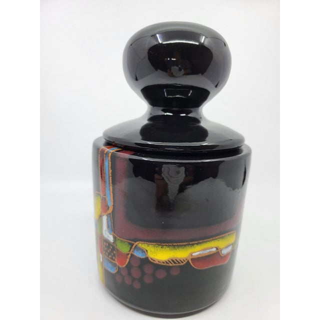 Ceramic Covered Pot in Black Ceramic by Cesare Verzolini, Italy, 1960 For Sale - Image 7 of 13