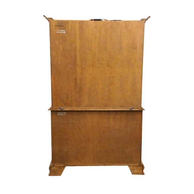 Ethan Allen Heirloom Nutmeg Maple 44" Buffet W. China Cabinet 10-6037 / 10-6038 For Sale - Image 12 of 15