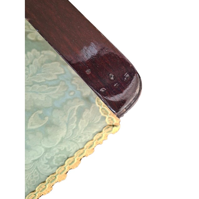 Vintage Armchairs in Mahogany and Fine San Leucio Silk, 1970s, Set of 2 For Sale - Image 9 of 16