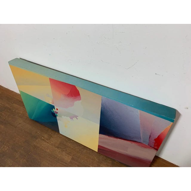 C. 1980s Robert Hrynkiw Post Modern Color Block Painting For Sale - Image 9 of 12