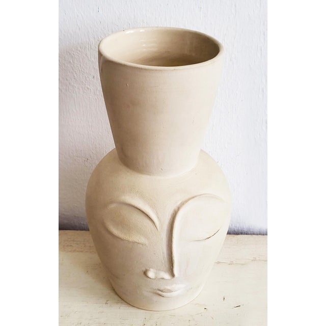 Studio Pottery Vase with Matisse-Style Face, 20th Century For Sale - Image 5 of 14