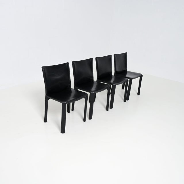 Cassina Cab Chairs by Mario Bellini for Cassina, 1970s, Set of 4 For Sale - Image 4 of 18