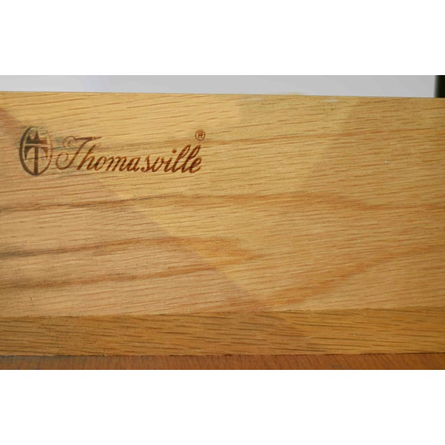 Mid Century Transitional 5-Drawer Chest With Brass Hardware by Thomasville - Newly Painted For Sale - Image 12 of 13