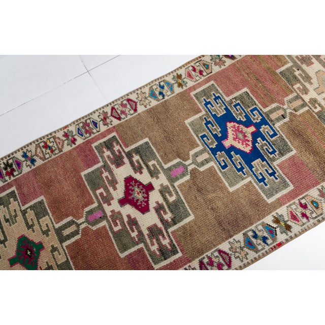 Oushak Vintage Anatolian Hallway Runner For Sale - Image 6 of 10