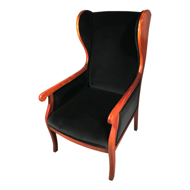 1840 South German Biedermeier Wingback Armchair For Sale