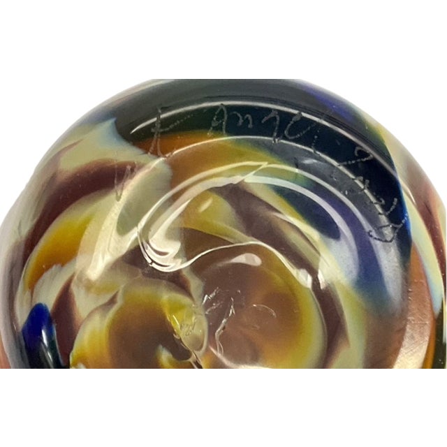 A richly layered American studio art glass vase by Joel O’Dorisio for Lost Angel Glass, the studio and gallery established...
