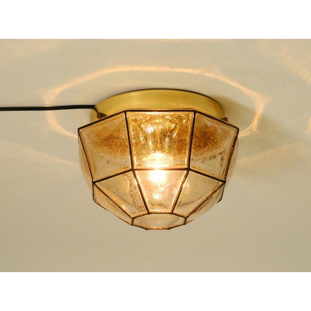 Vintage Glass Ceiling Lamp in Octagon Shape from Limburg, 1970s For Sale - Image 10 of 18