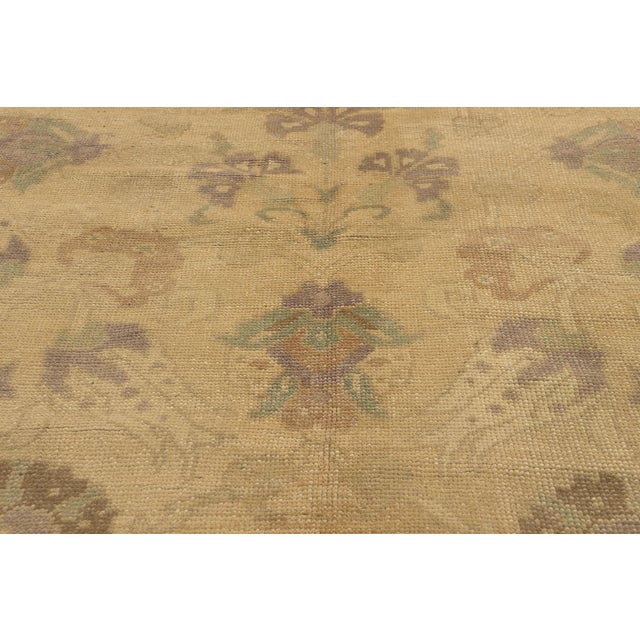 Mid 20th Century Vintage Turkish Oushak Rug, 05'01 X 10'07 For Sale - Image 5 of 10