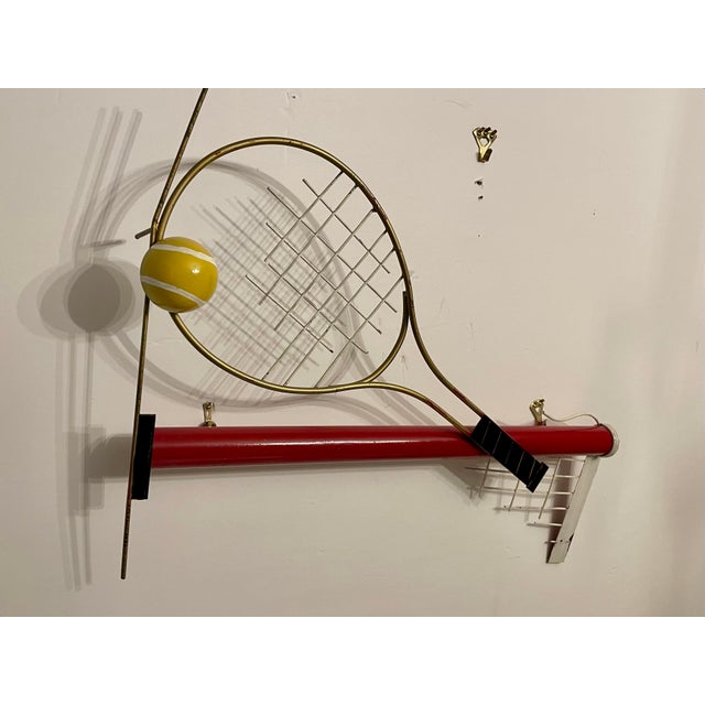 Red Curtis Jere Pop Art 1988 Tennis Wall Sculpture For Sale - Image 8 of 12