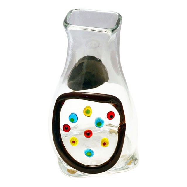 Vintage Primavera Vase by Fulvio Bianconi for Mazzega Murano, 1970s For Sale