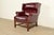 English Hancock & Moore Chippendale Wingback Leather Lounge Chair For Sale - Image 3 of 15