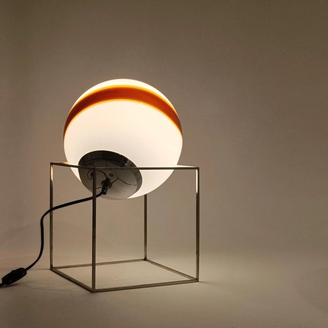 Orange Sculptural Murano Glass Table or Floor Lamp from Venini, 1970s For Sale - Image 8 of 16