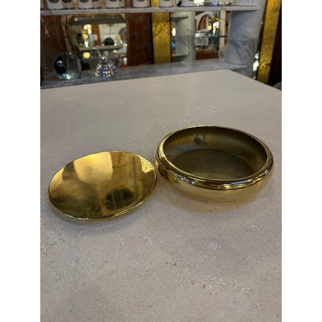 1970s Brass Lidded Box, Mid-Century Modern For Sale - Image 5 of 7