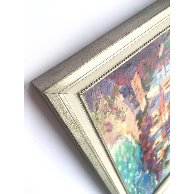 Framed Original Seascape Painting Italy Landscape Wall Decor by Valeriya Serova For Sale - Image 13 of 13