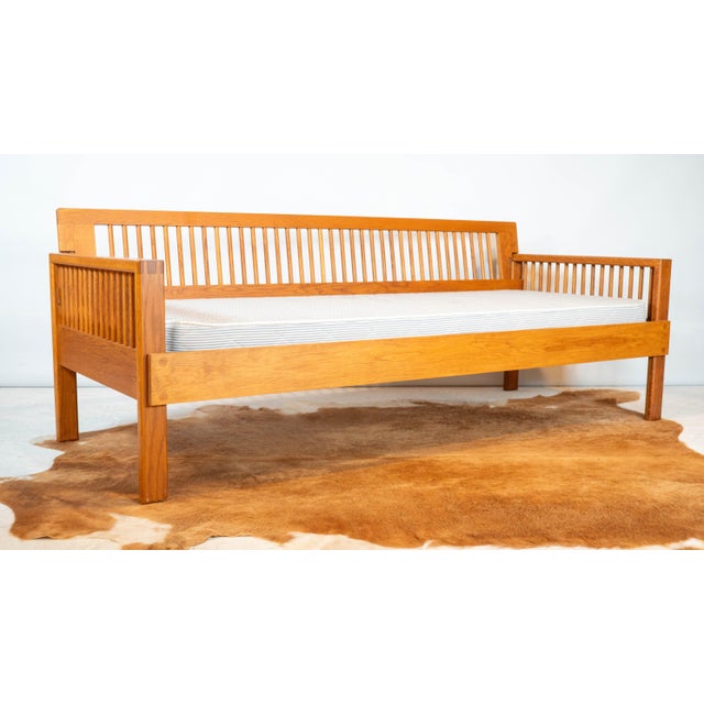 Mid-Century Modern Vintage Charles Webb White Oak Wood Daybed Sofa For Sale - Image 3 of 18
