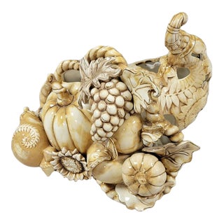 Thanksgiving Centerpiece Cornucopia Tealight Candle Holder For Sale