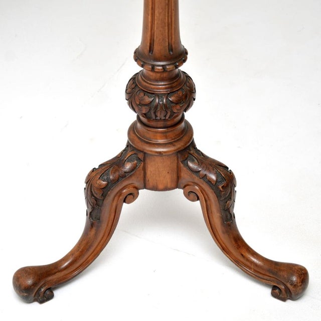 Antique Victorian Carved Walnut Music Stand, 1860 For Sale - Image 12 of 13