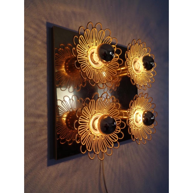 Gold Space Age JBS Brass Sconce by Joseph Brumberg, 1960s For Sale - Image 8 of 18