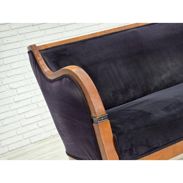 Danish Art Deco Style 2-Seater Sofa in Ash and Furniture, 1950s For Sale - Image 4 of 18