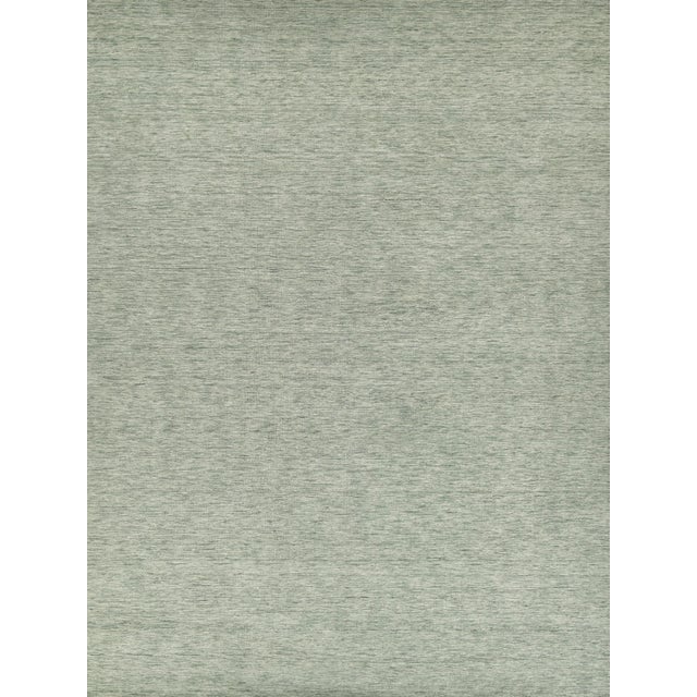 Exquisite Rugs Roche Handmade New Zealand Wool Green Rug-6'X9' For Sale In Los Angeles - Image 6 of 6