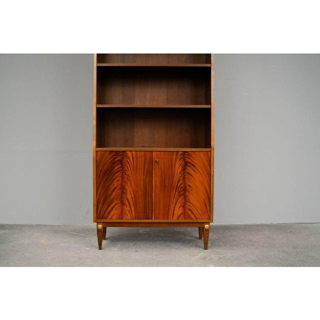 Mid-Century Brown Mahogany Bookcase For Sale - Image 11 of 18