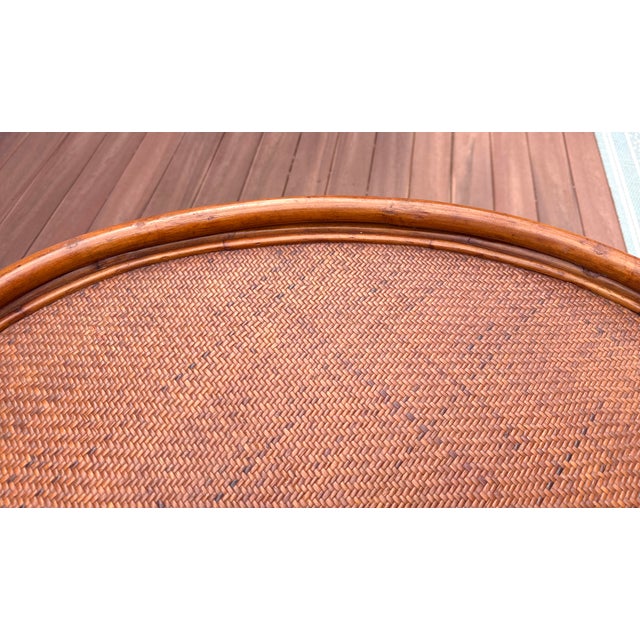 Tiered Palecek Rattan Bamboo Table For Sale - Image 9 of 11