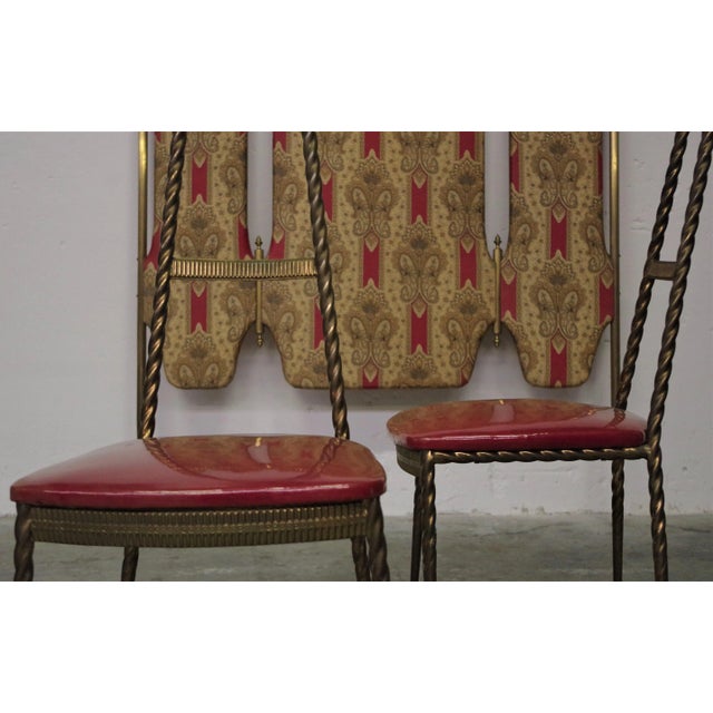 Metal Living Room Set by Paolo Buffa for Pozzi e Verga, 1950s, Set of 3 For Sale - Image 7 of 12