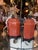 Vintage Pair of Orange Chinoiserie Ceramic Table Lamps Newly Wired For Sale - Image 4 of 12