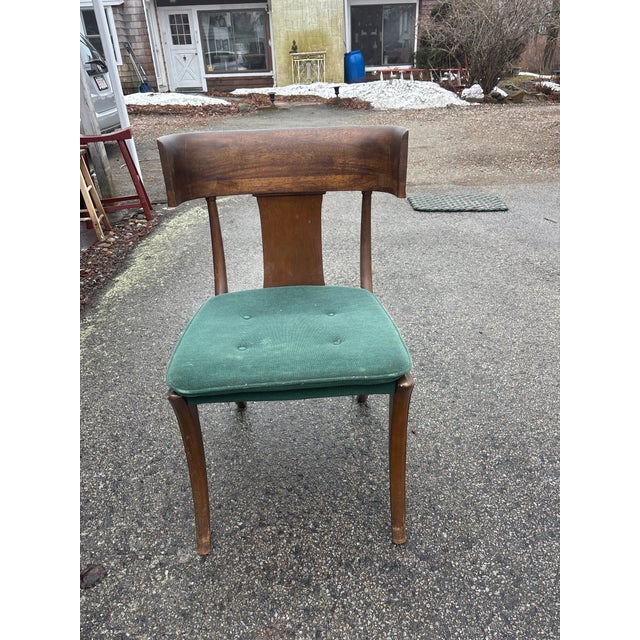 1970s Set of Ten Mic Century Modern Klismos Dining Chairs For Sale In Boston - Image 6 of 8