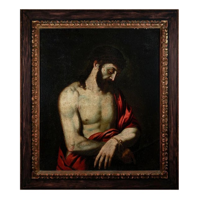 Circle of Tiziano Vecellio, Ecce Homo, 17th Century, Oil on Canvas, Framed For Sale