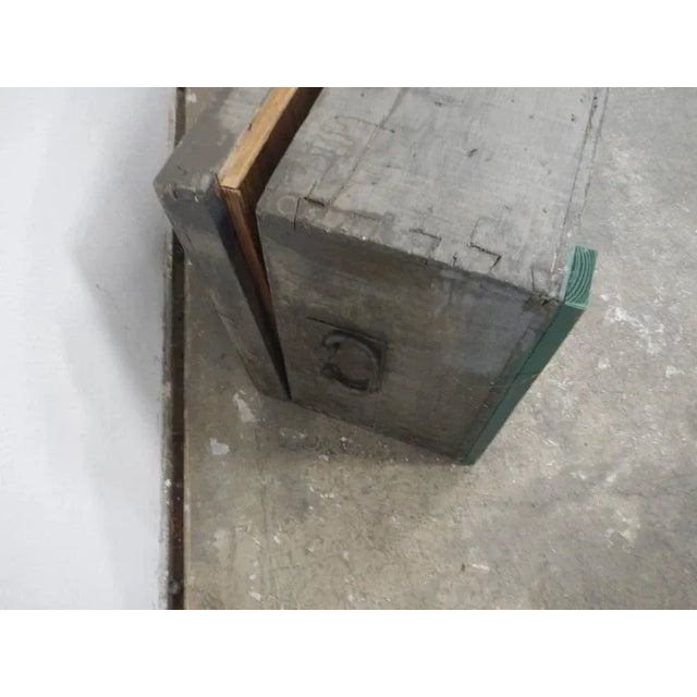 Brown Vintage Wooden Trunk, 1940s For Sale - Image 8 of 9