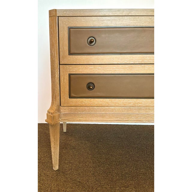 Metal Revelation Modern Cerused Oak Finished Hide Away Two Drawer Chest For Sale - Image 7 of 7