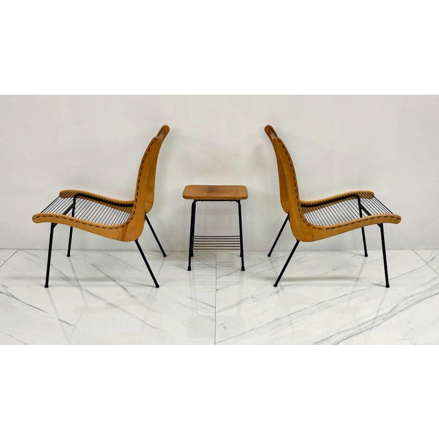 String Chairs With Matching Table by Carl Koch, Vermont Tubbs, 1950's ...
