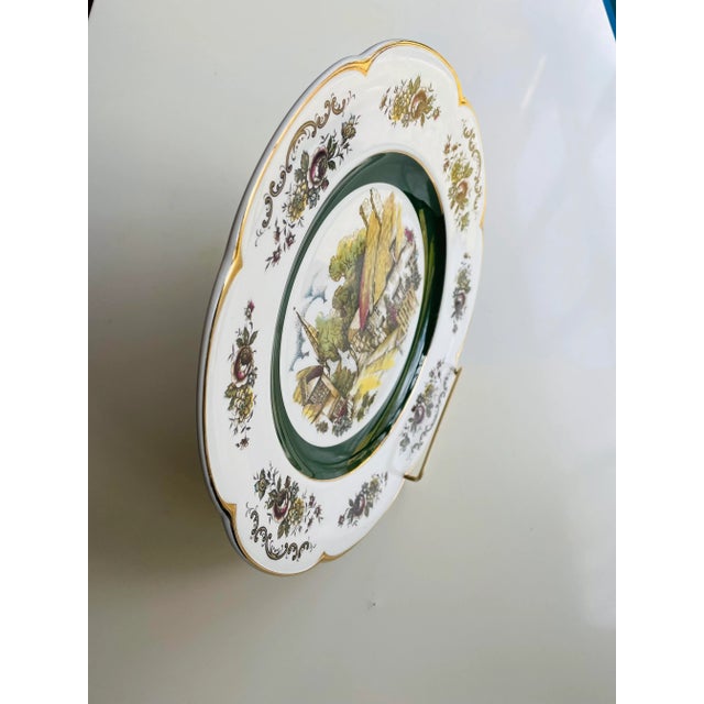 Victorian Vintage Ascot Service Plate by Wood and Sons England Decorative Wall Plate For Sale - Image 3 of 6
