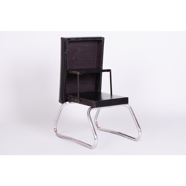 Bauhaus Bauhaus Stool in Genuine Leaher and Chrome, 1960s For Sale - Image 3 of 9