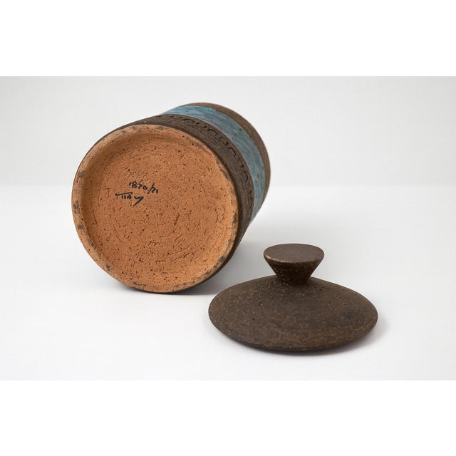 Italian Bitossi Rimini Blue Canister (1960s) For Sale - Image 3 of 3