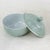 Ceramic Vintage Chinese Celadon Green Lotus Flower Carved Porcelain Covered Bowl For Sale - Image 7 of 13
