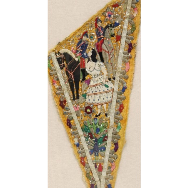 Folk Art Vintage Peruvian Textile Negreria Dance Cape Framed Wall Folk Art For Sale - Image 3 of 10