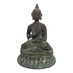 Old Asian Bronze Buddha 6" H