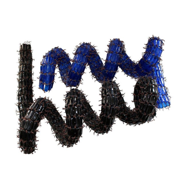 Marta Gibiete, Direction Blue, Black, 2006, Mixed Media Sculptures, Set of 2, in Flawless conditions. Designed from 2000...